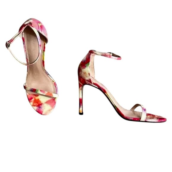 Stuart Weitzman Floral Sandals Heels 6.5 - Picture 3 of 6